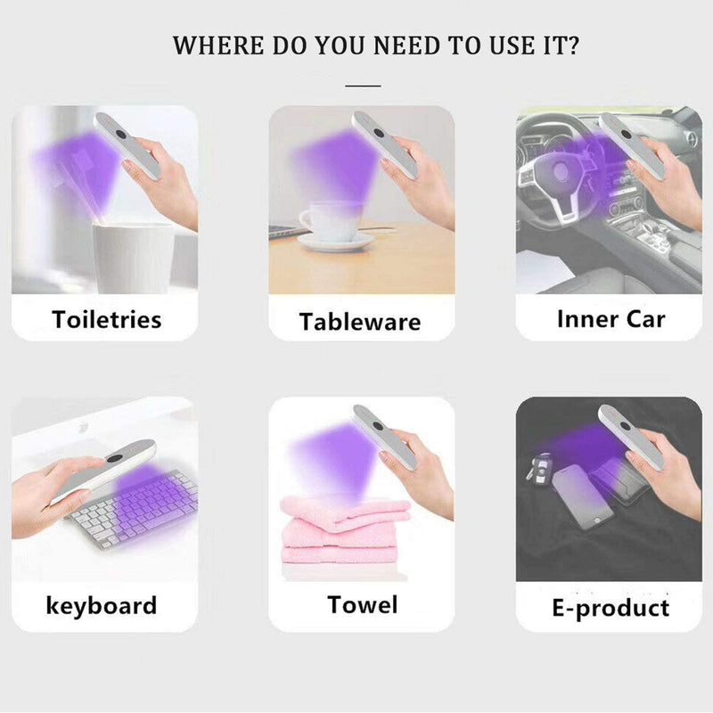 Rechargeable Handheld UV Light Sterilizer Wand - Mystery Gadgets rechargeable-handheld-uv-light-sterilizer-wand, Car & Accessories, Health & Beauty, Home & Kitchen, Office, Safety
