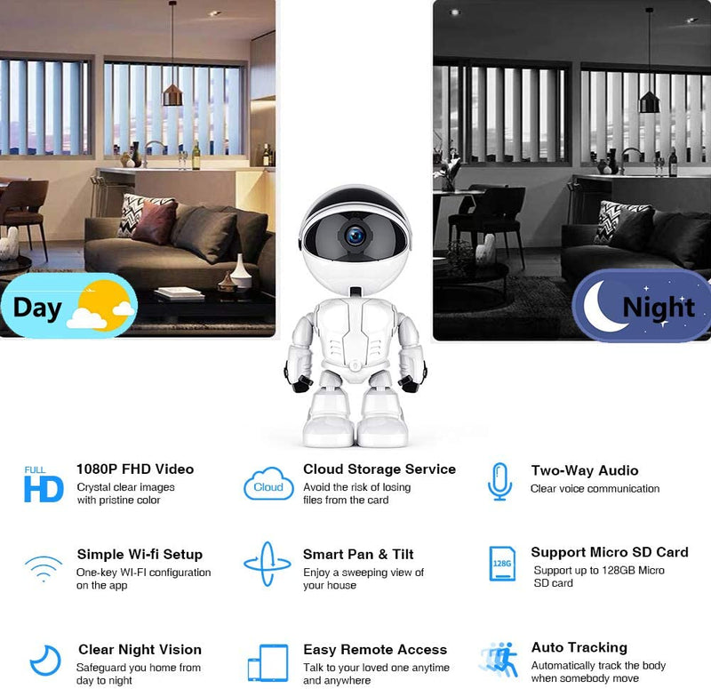Robot Auto Tracking Camera 1080P HD - Mystery Gadgets robot-auto-tracking-camera-1080p-hd, Camera