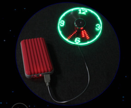 USB LED Fan Clock - Mystery Gadgets usb-led-fan-clock, Bedroom, home