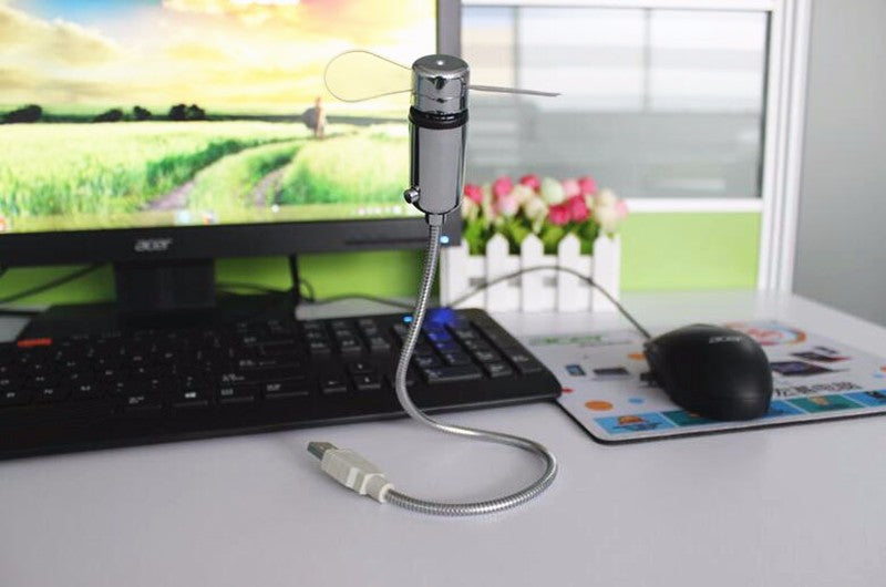 USB LED Fan Clock - Mystery Gadgets usb-led-fan-clock, Bedroom, home
