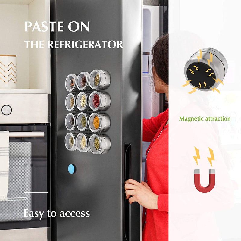 Stainless Steel Magnetic Spice Jar - Mystery Gadgets stainless-steel-magnetic-spice-jar, 