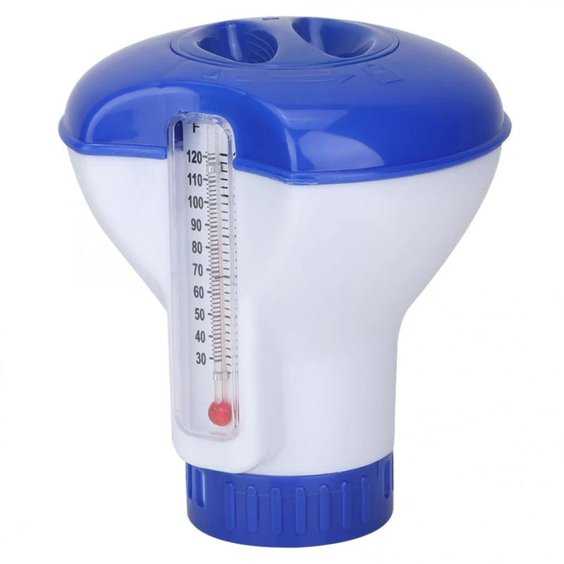 Swimming Pool Chlorine Dispenser With Thermometer - Mystery Gadgets swimming-pool-chlorine-dispenser-with-thermometer, 