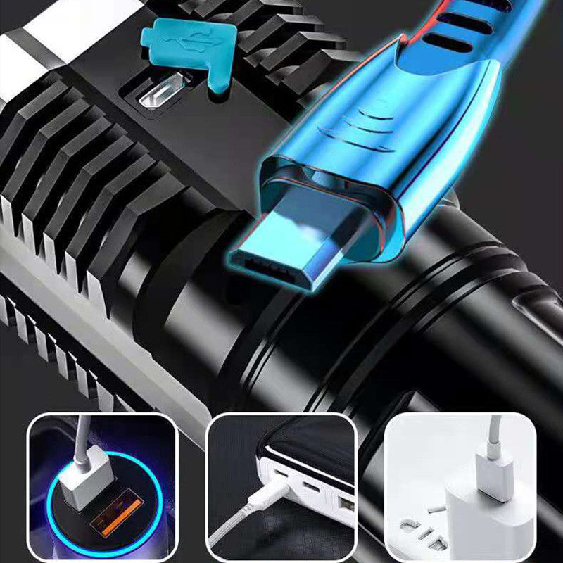 Rechargeable Super Bright Flashlight - Mystery Gadgets rechargeable-super-bright-flashlight, Camping, Gadgets, Outdoor