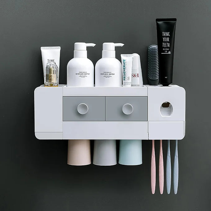 Wall-Mounted Toothpaste Dispenser Rack