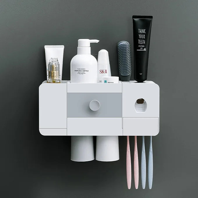 Wall-Mounted Toothpaste Dispenser Rack