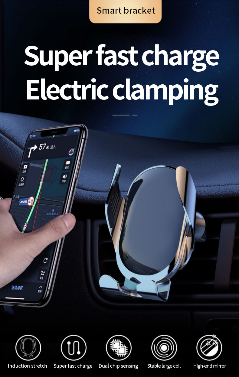 Magnetic Sensor Car Wireless Charging Bracket - Mystery Gadgets magnetic-sensor-car-wireless-charging-bracket, Car Accessories