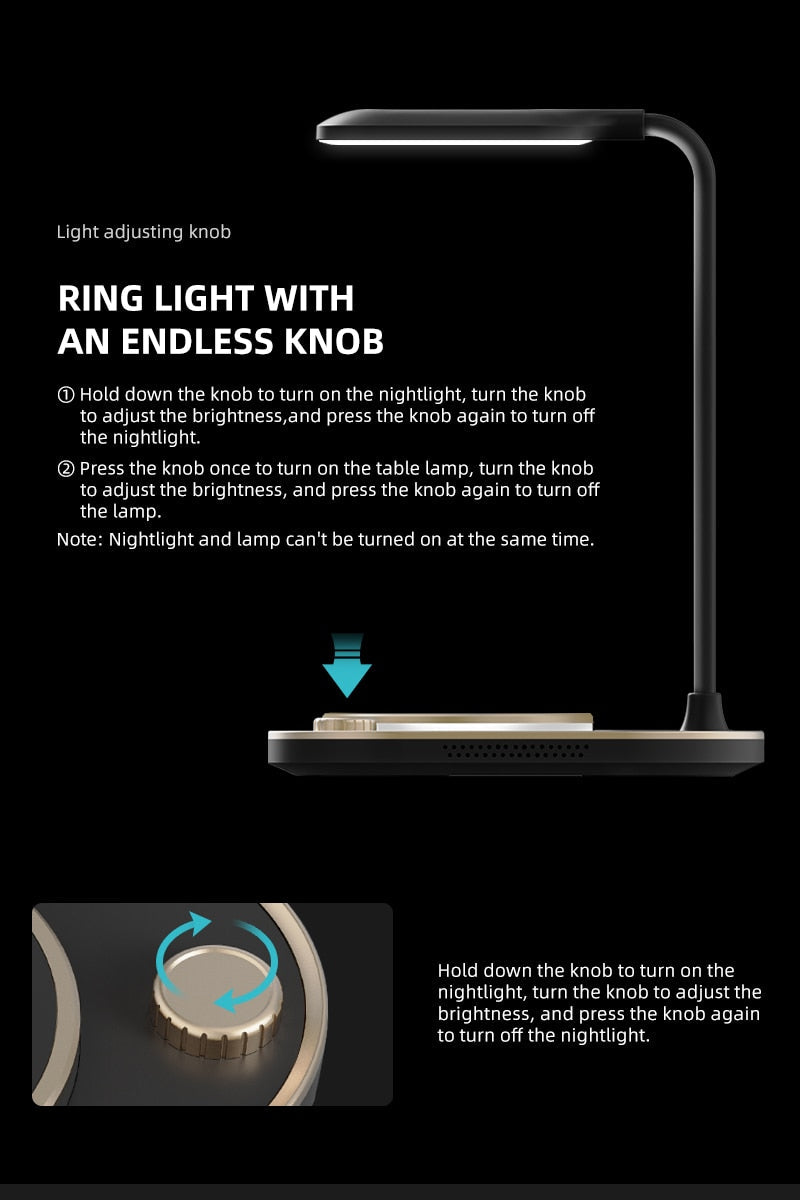 15W Quick Charger Desk Lamp - Mystery Gadgets 15w-quick-charger-desk-lamp, Mobile & Accessories