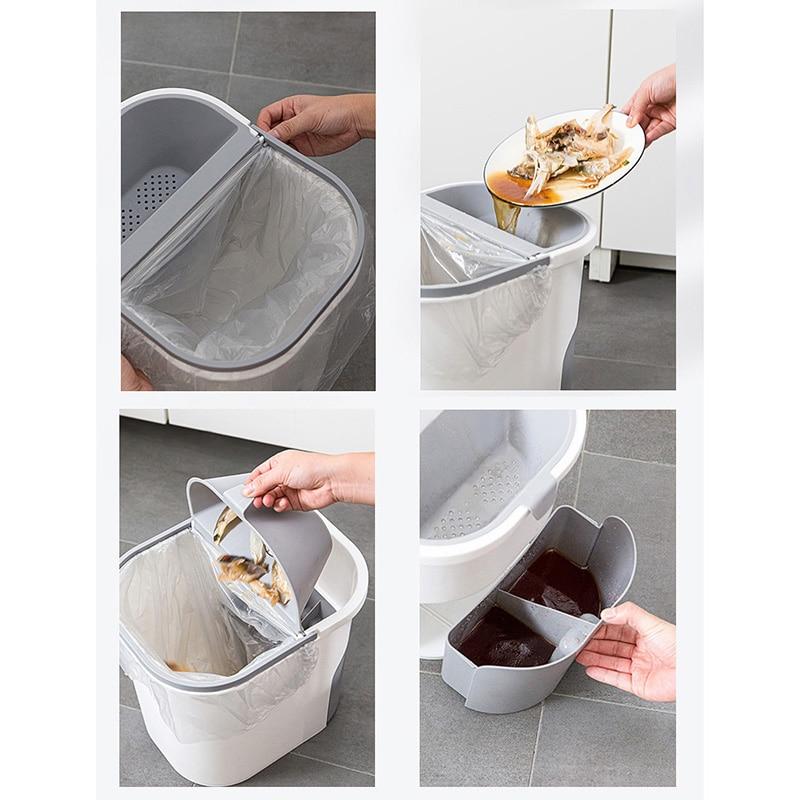 Dry And Wet Separation Drain Trash Bin - Mystery Gadgets dry-and-wet-separation-drain-trash-bin, Home & Kitchen