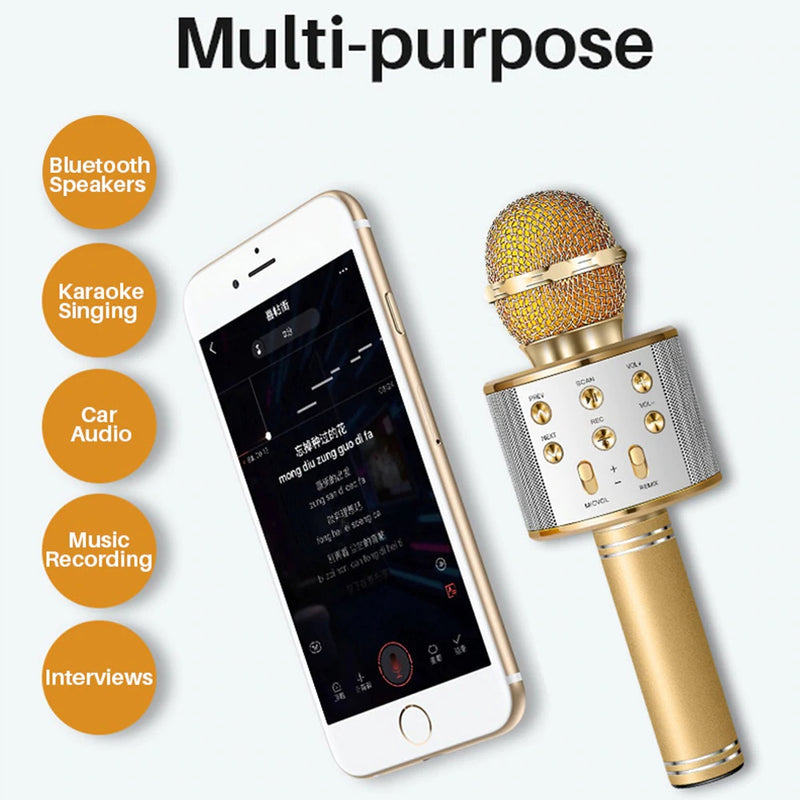 Multi-Function Bluetooth Microphone Speaker - Mystery Gadgets multi-function-bluetooth-microphone-speaker, kids