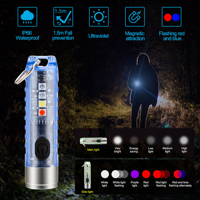 Rechargeable Magnetic Keychain Flashlight - Mystery Gadgets rechargeable-magnetic-keychain-flashlight, Keychain Flashlight