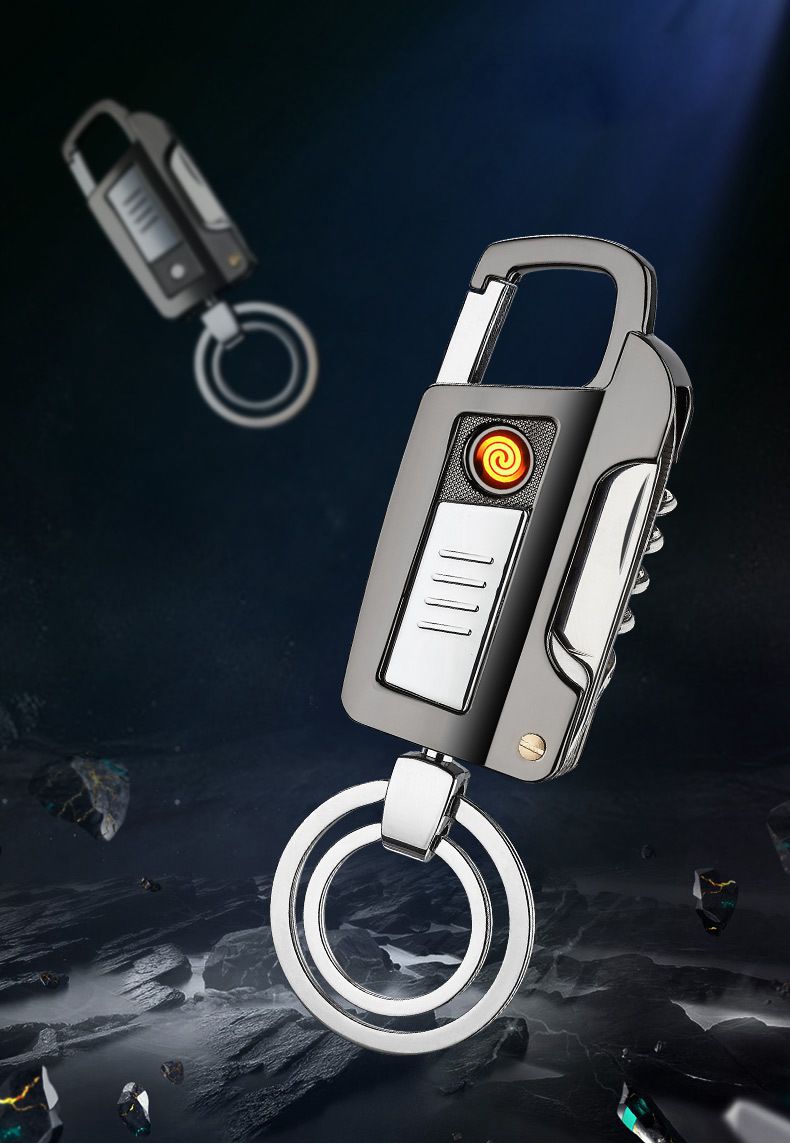 Multifunctional USB Lighter Keychain - Mystery Gadgets multifunctional-usb-lighter-keychain, Car Accessories
