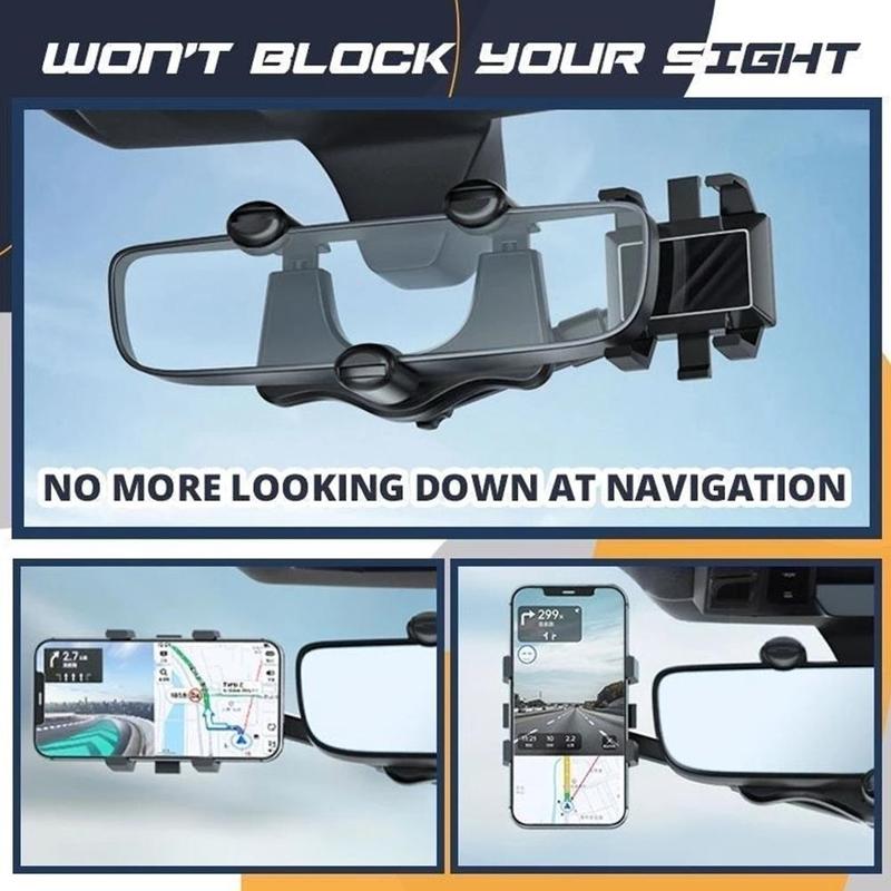 Rotatable Rearview Mirror Mobile Holder - Mystery Gadgets rotatable-rearview-mirror-mobile-holder, Car Mobile Holder, Mobile Holder