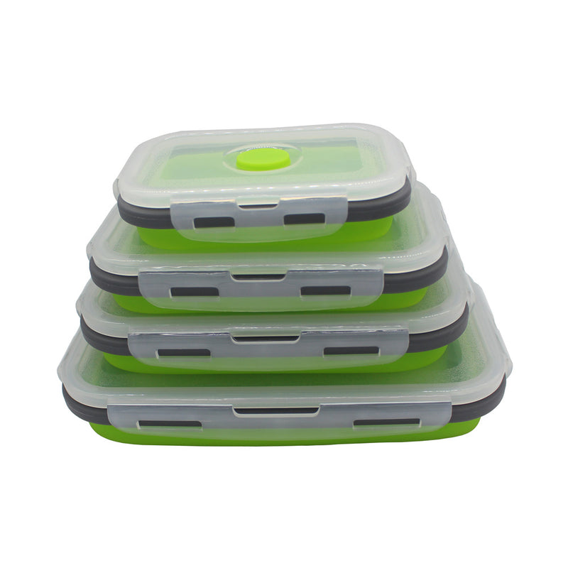 4 Pcs Silicone Collapsible Food Container - Mystery Gadgets 4-pcs-silicone-collapsible-food-container, Home & Kitchen, kitchen, Kitchen & Dining