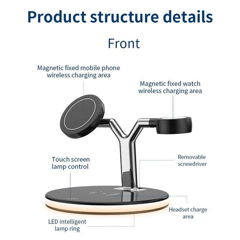 Three-In-One Fast Magnetic Wireless Charger - Mystery Gadgets three-in-one-fast-magnetic-wireless-charger, Gadget, Mobile & Accessories