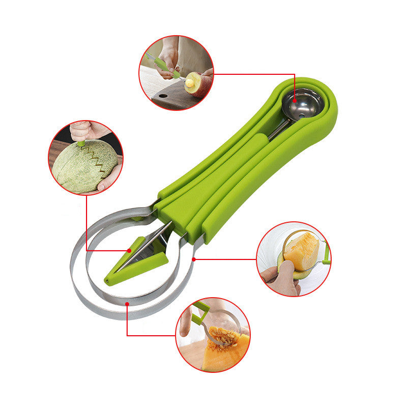 Three-In-One Fruit Carving Scoop - Mystery Gadgets three-in-one-fruit-carving-scoop, kitchen, Kitchen Gadgets