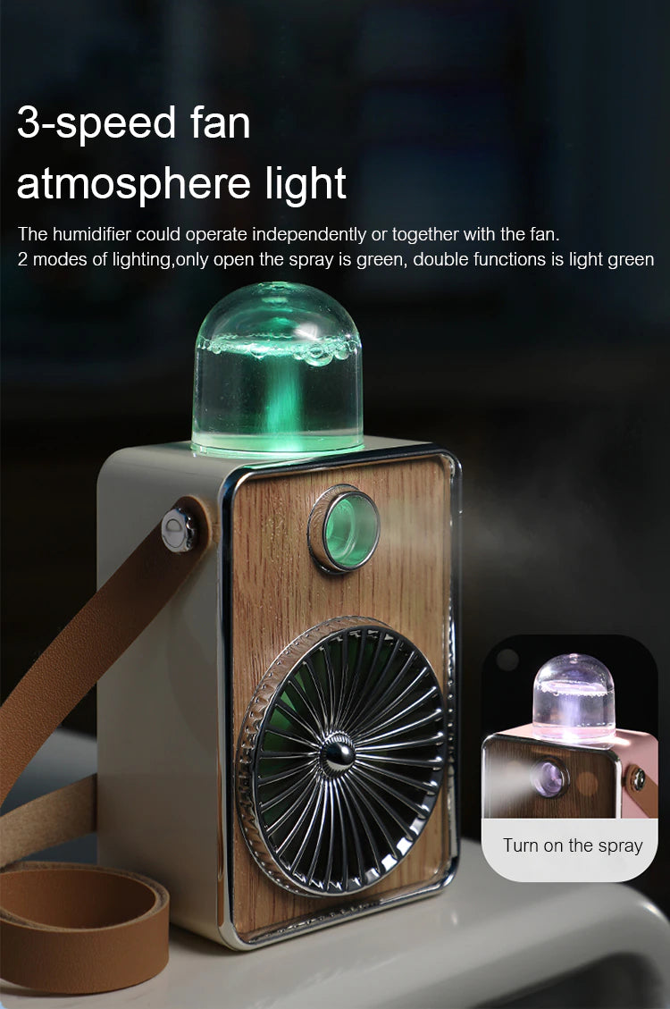 Rechargeable Cooling Fan with Spray Humidifier - Mystery Gadgets rechargeable-cooling-fan-with-spray-humidifier, Rechargeable Cooling Fan