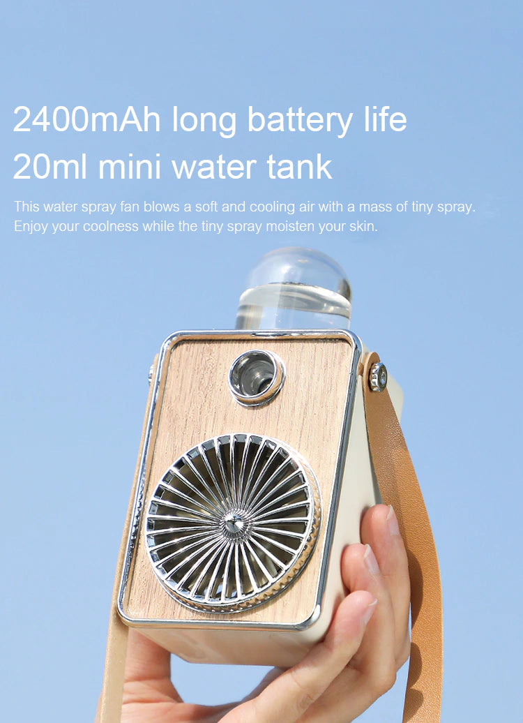 Rechargeable Cooling Fan with Spray Humidifier - Mystery Gadgets rechargeable-cooling-fan-with-spray-humidifier, Rechargeable Cooling Fan