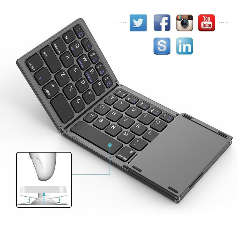 Foldable Wireless Bluetooth Keyboard - Mystery Gadgets foldable-wireless-bluetooth-keyboard, Computer & Accessories, Gadget