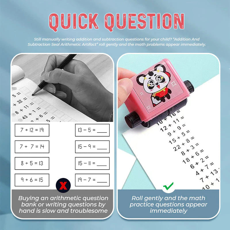 Addition And Subtraction Roller Stamp - Mystery Gadgets addition-and-subtraction-roller-stamp, kids, Roller Stamp